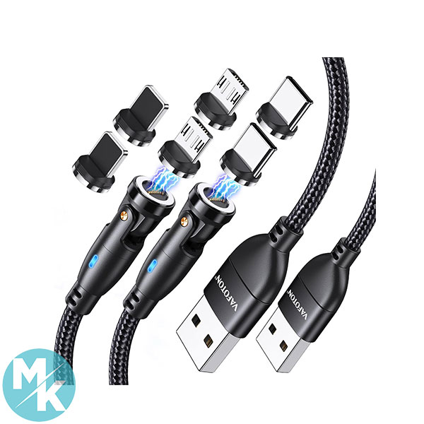 کابل شارژر مغناطیسی برند VAFOTON مدل 360 درجه پین » مرزکده