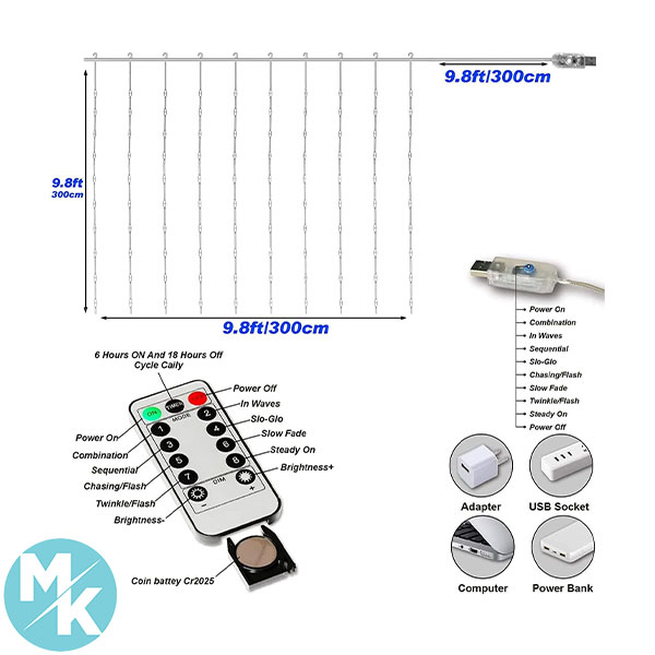 ریسه پرده برند Honche مدل CLD-USB - Image 3