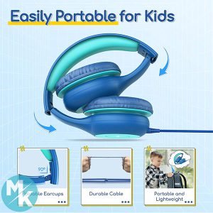 هدفون کودکان سیم دار برند EarFun مدل K1