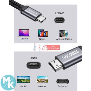 کابل USB C به HDMI برند JSAUX مدل 1 متری