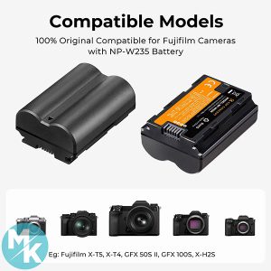 باتری و شارژر دو قلو دوربین فوجی برند K&F Concept مدل NP-W235