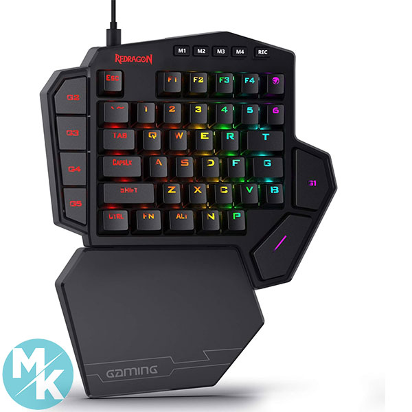 کیبورد گیمینگ سیمی تک دست برند Redragon مدل K585