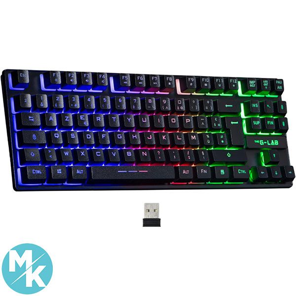 کیبورد گیمینگ برند The G-Lab مدل Keyz Caesium TKL WL