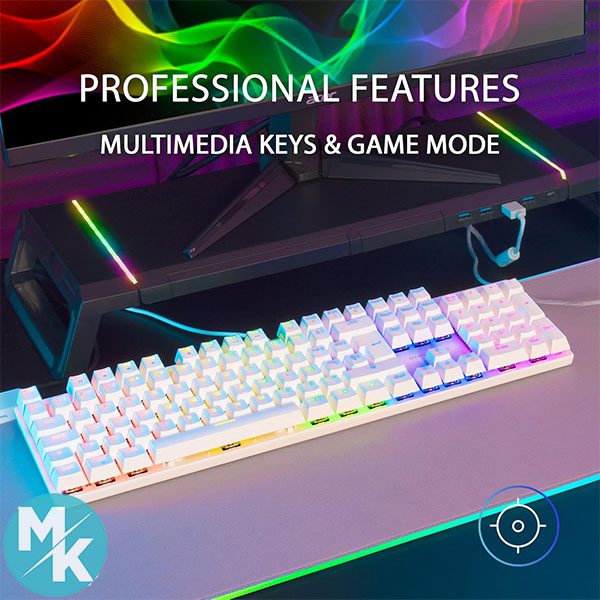 کیبورد گیمینگ مکانیکال برند Mars Gaming مدل MK422W