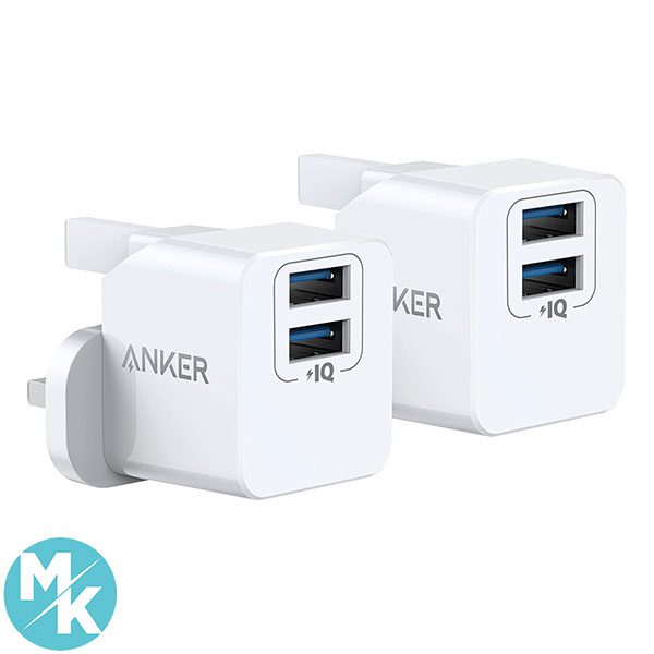 شارژر دوتایی 12W برند Anker مدل A2620 اصلی