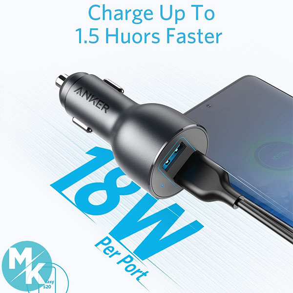 شارژر فندکی خودرو برند Anker مدل A2729 اصل — تصویر ۴