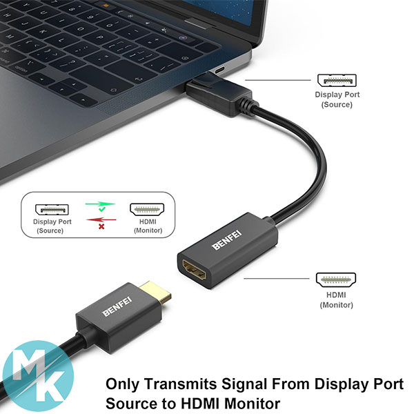 مبدل DisplayPort به HDMI برند BENFEI مدل 000095black — تصویر ۷
