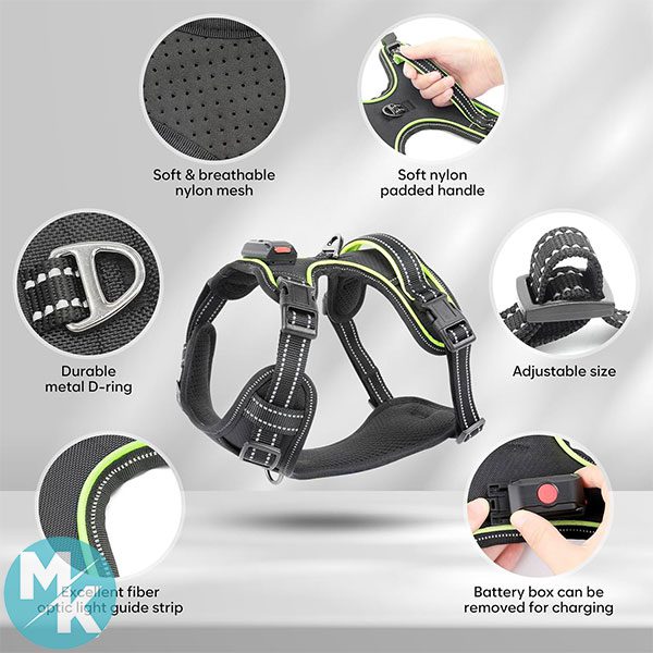 قلاده سگ LED دار برند Kpuplol مدل Harness