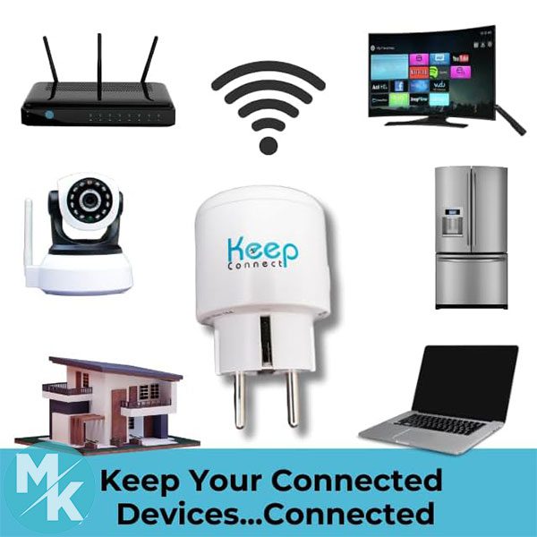 پریز تنظیم مجدد وای‌فای روتر برند Keep Connect مدل KC34