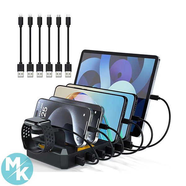 ایستگاه شارژ رومیزی 6 پورت برند مدل LZZC-C-08