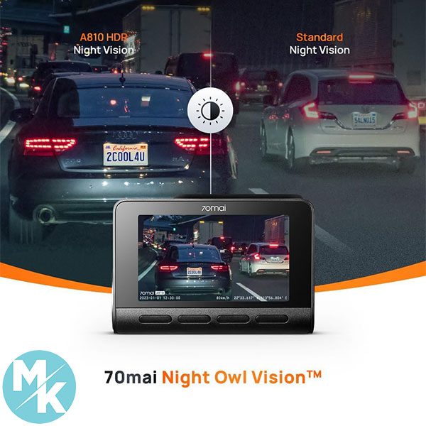 داش کم دوربین خودرو 4K برند 70mai مدل A810 استوک
