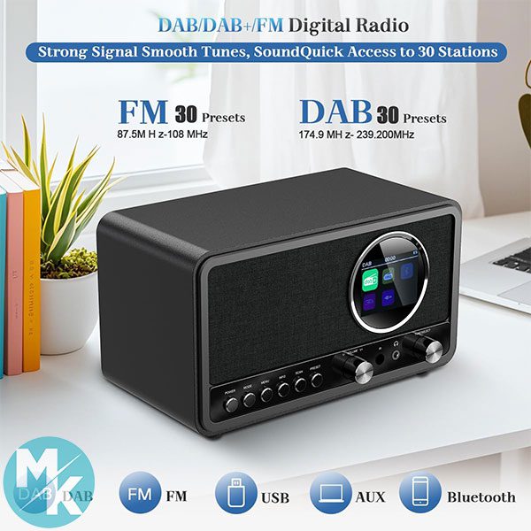 رادیو دیجیتال طرح کلاسیک برند LQIKARL مدل D-05 استوک