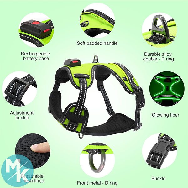 قلاده سگ LED دار برند Kpuplol مدل Harness استوک