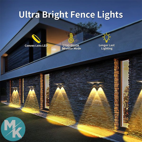 چراغ خورشیدی برند HAMLITE مدل wall light پک ۴ عددی