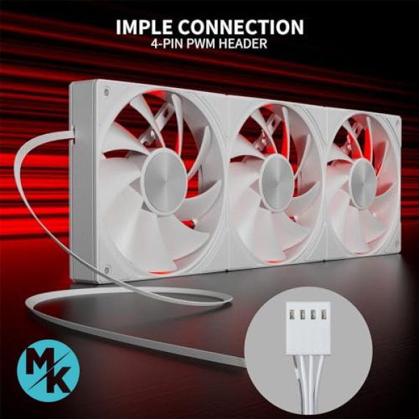 فن کیس کامپیوتر upHere U3T3 360mm PWM سه تایی 4 پین