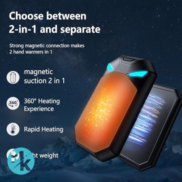 پک دوتایی گرمکن دست UJROQI  مدل 8000mAh کارتن پاره